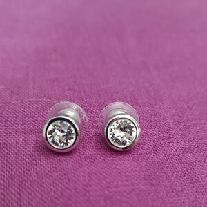 Swarovski Silver Earrings with Sparkling Crystals